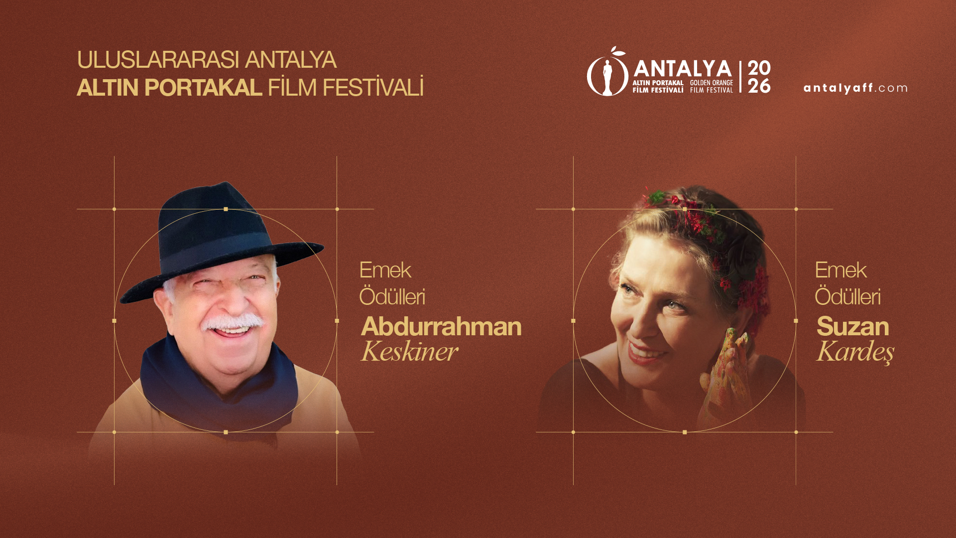 63. Antalya Altın Portakal Film Festivali’nde Sinema Emek Ödülleri Abdurrahman Keskiner ve Suzan Kardeş’e Verilecek - Ekranom