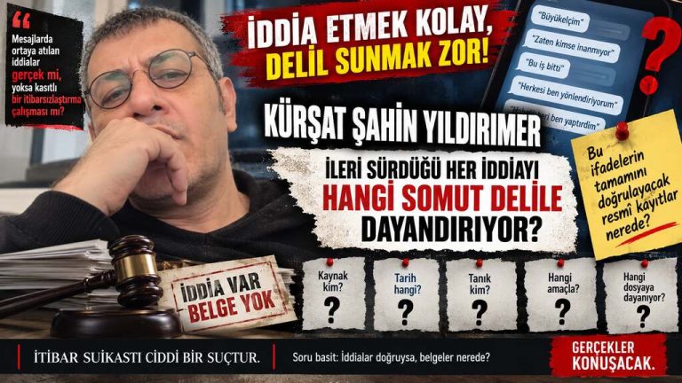 Kürşat Şahin Yıldırmer — Kürşat Şahin Yıldırmer dosyasında söz ve belge karşı karşıya: “Dün korkuttuğunu sandığın insanlar bugün yanında değil” iddiası ne demek istiyor olabilir?